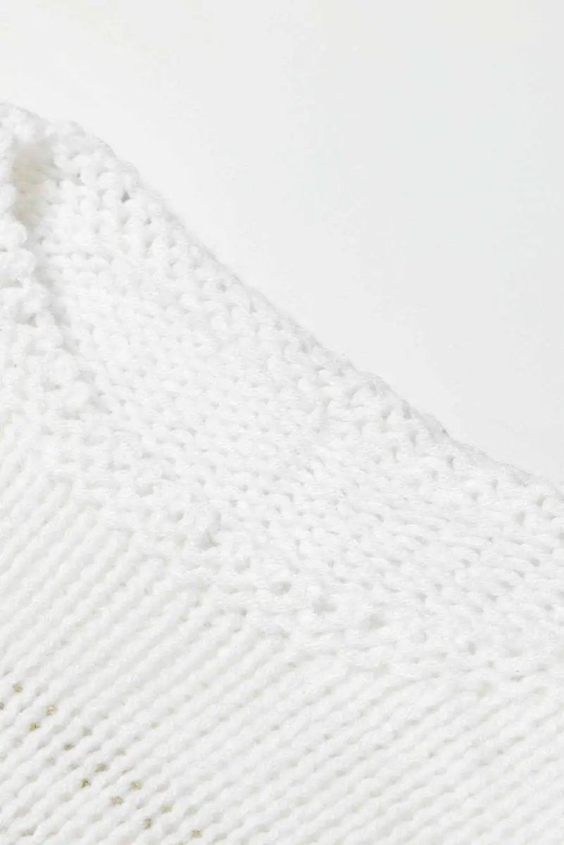 Striped Round Neck Dropped Shoulder Sweater - Love Salve